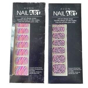Avon Nail Art Nail Polish Stickers Pink Cheetah Color Street NEW